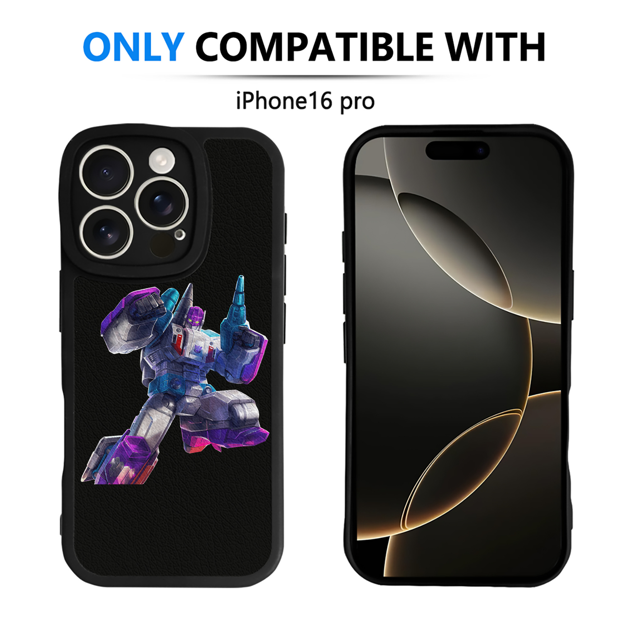 （画像用） Transformers トランスフォーマー 【iPhone 16シリーズ対応】シリコンスマホケース（レザー調） 材質：シリコン